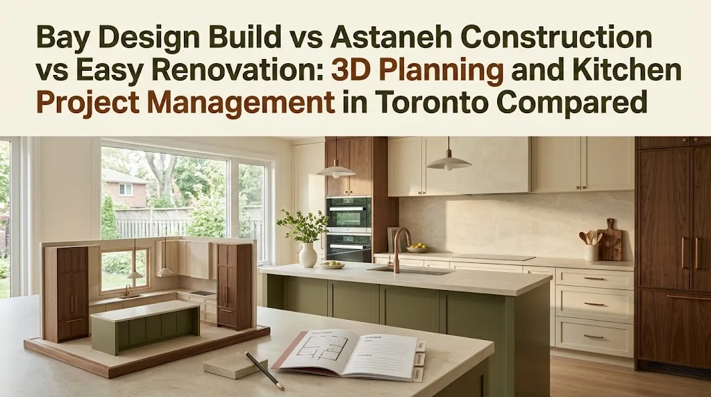 Bay Design Build vs Astaneh Construction vs Easy Renovation: 3D Planning and Kitchen Project Management in Toronto Compared
