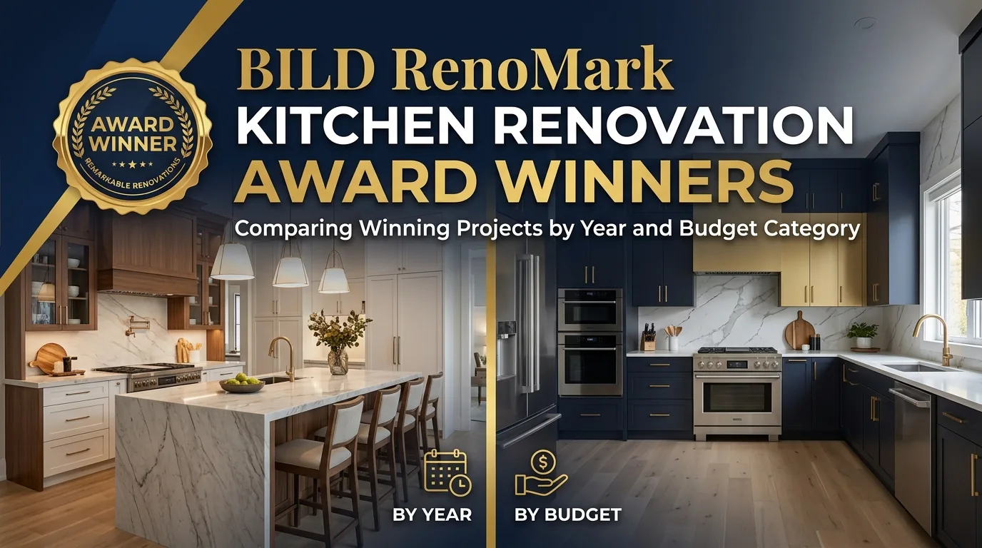 BILD RenoMark Kitchen Renovation Award Winners: Comparing Winning Projects by Year and Budget Category