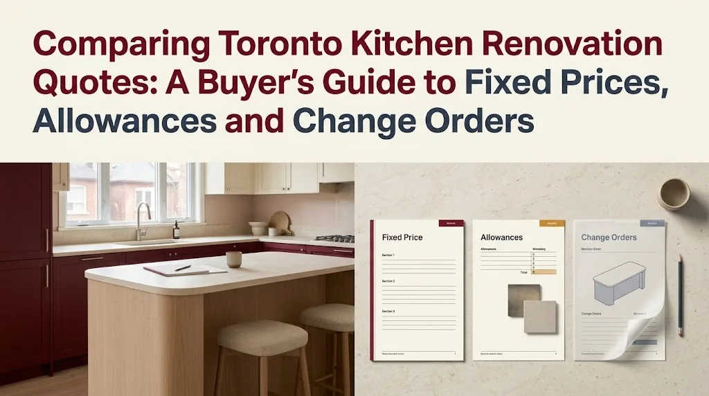 Comparing Toronto Kitchen Renovation Quotes: A Buyer's Guide to Fixed Prices, Allowances and Change Orders