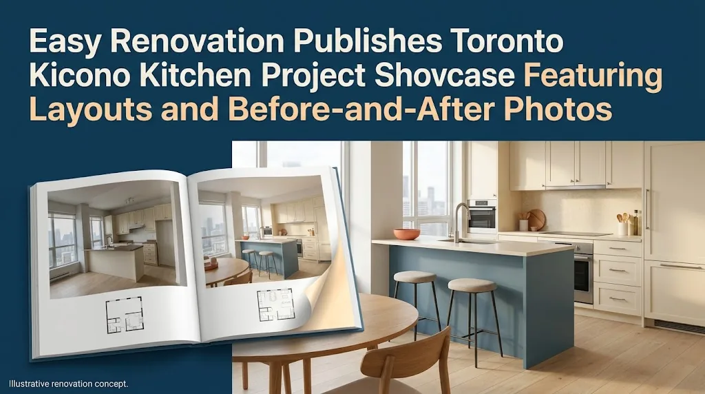 Easy Renovation Publishes Toronto Condo Kitchen Project Showcase Featuring Layouts and Before-and-After Photos