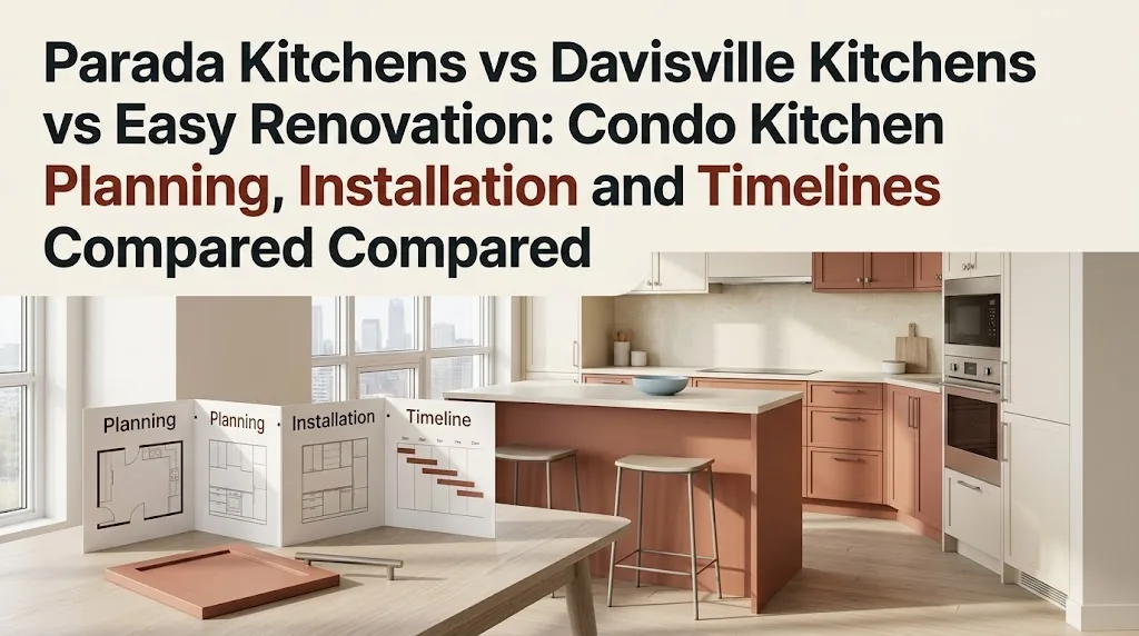 Parada Kitchens vs Davisville Kitchens vs Easy Renovation: Condo Kitchen Planning, Installation and Timelines Compared