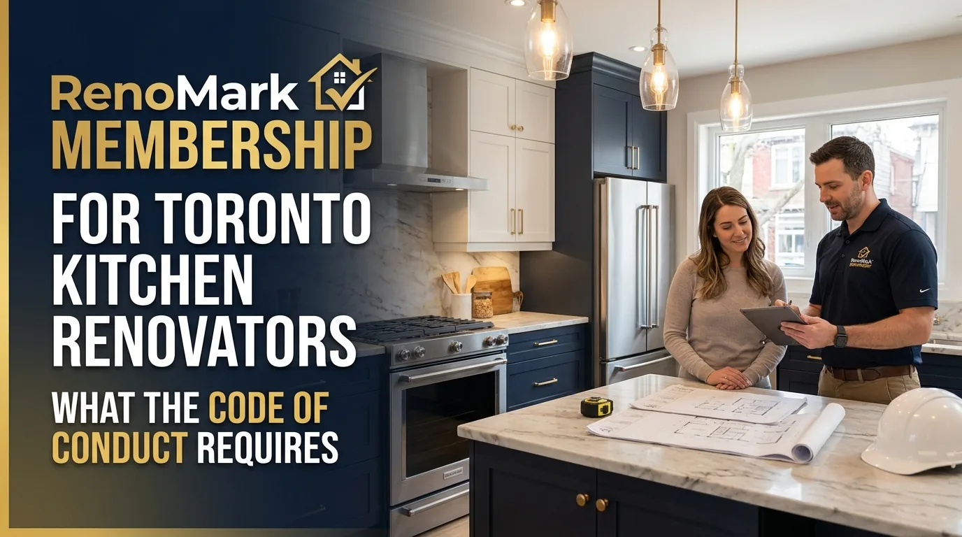 RenoMark Membership for Toronto Kitchen Renovators: What the Code of Conduct Requires