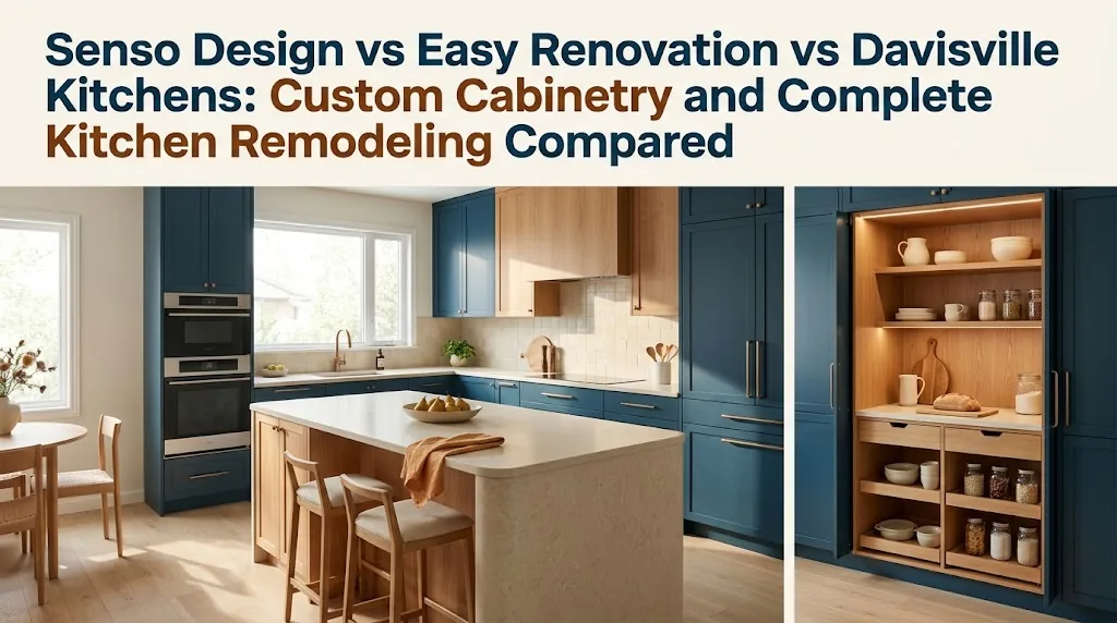 Senso Design vs Easy Renovation vs Davisville Kitchens: Custom Cabinetry and Complete Kitchen Remodeling Compared