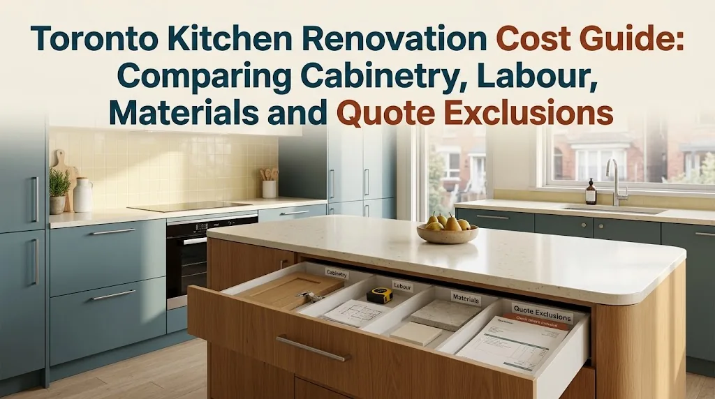 Toronto Kitchen Renovation Cost Guide: Comparing Cabinetry, Labour, Materials and Quote Exclusions